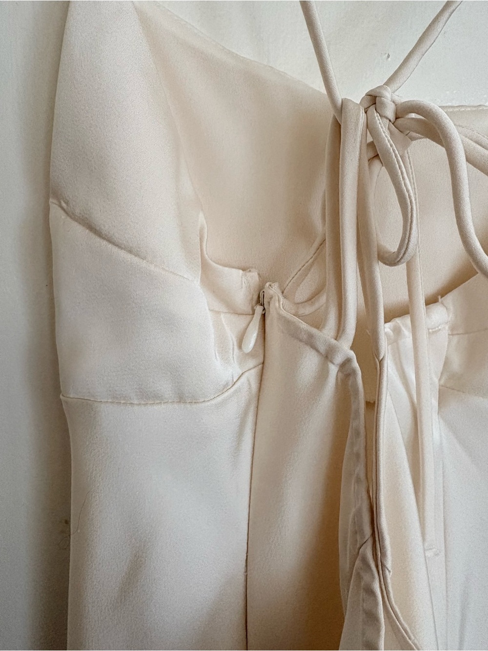 H&M Minimal White Slip Maxi Dress with slit - Picture 7 of 9